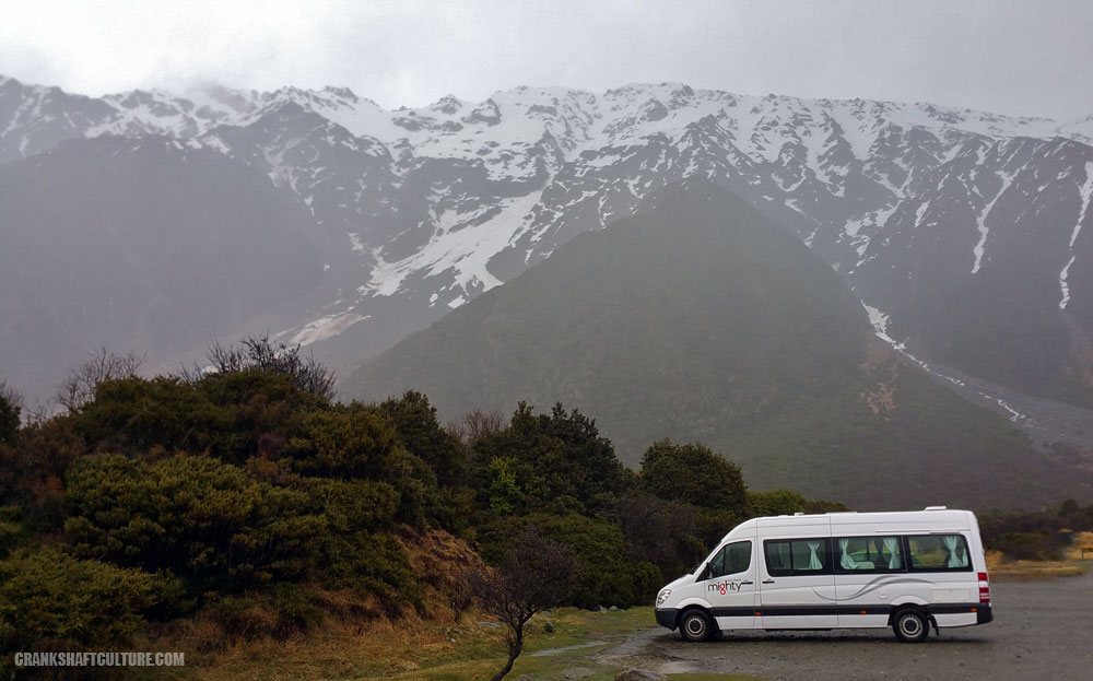 Off the grid in New Zealand in our Mercedes-Benz Sprinter.