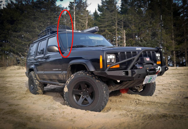 Jeep Cherokee stock antenna