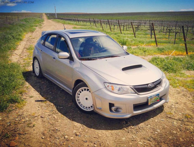 Our Subaru posing for a shot during it's latest wine outing. This was at Portteus Winery, WA.