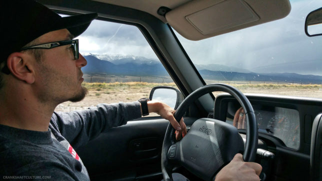 Andy driving US 50 in Nevada