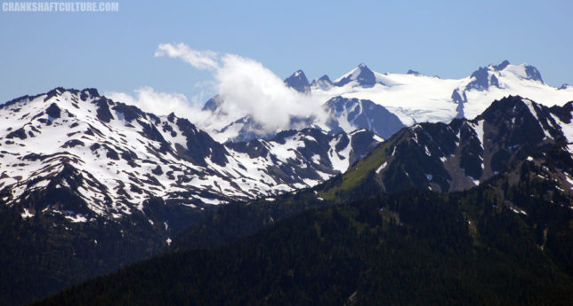 The mountains in view from Hurricane Ridge Road