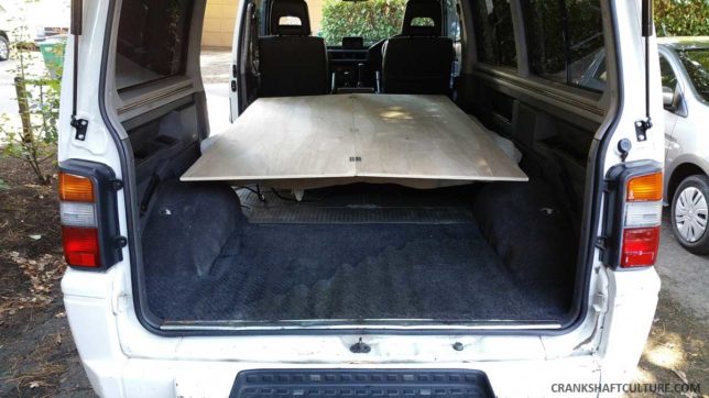 Delica sleeping platform