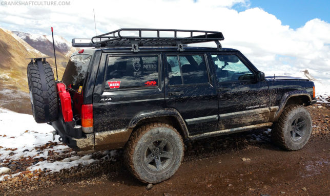 The PDXJ and the Bugout Rack makes an appearance atop California Pass, Colorado. 