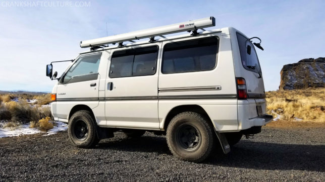 Our right-hand drive turbo diesel, manual transmission Mitsubishi Delica L300. 