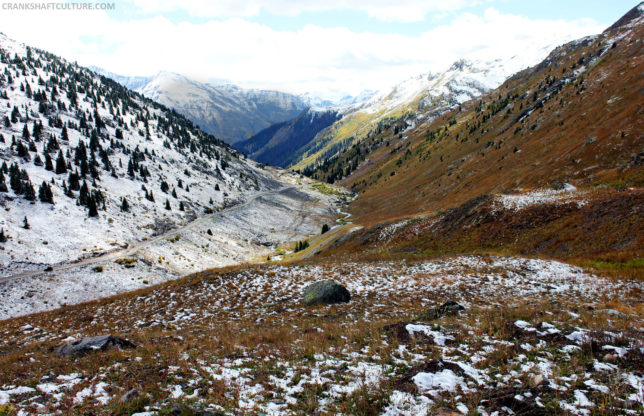 Just below treeline as we start our trek in Colorado's San Juan Mountains. 