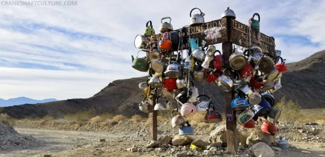 Teakettle Junction is along Racetrack Valley Road. Bring a teakettle if you wish to leave one!
