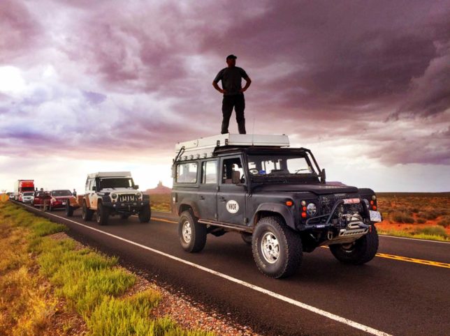 Ray atop his Defender 110