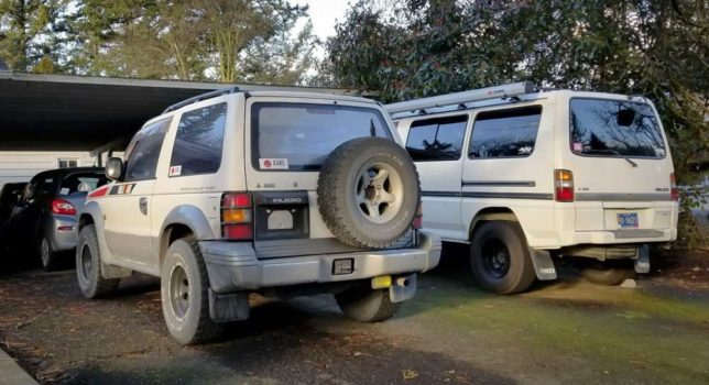 Three Mitsubishis