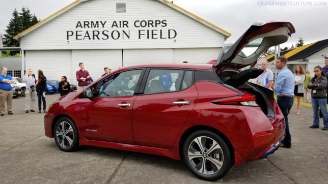 The newly re-designed 2018 Nissan Leaf EV is nicely appointed both inside and out.