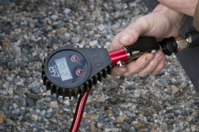 ARB's digital tire inflator makes reading your tire's PSI easy and quick.