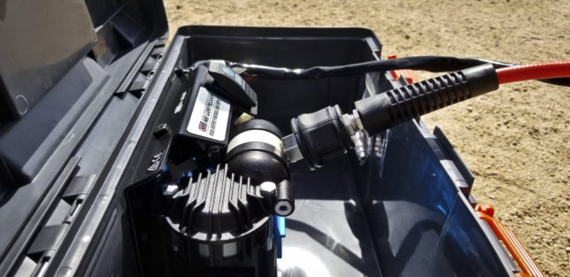 ARB single portable air compressor tackle box opened