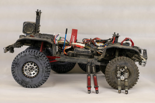 Lifted in the back, stock in the front Traxxas TRX-4