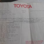 1971 Toyota Hilux Window Sticker