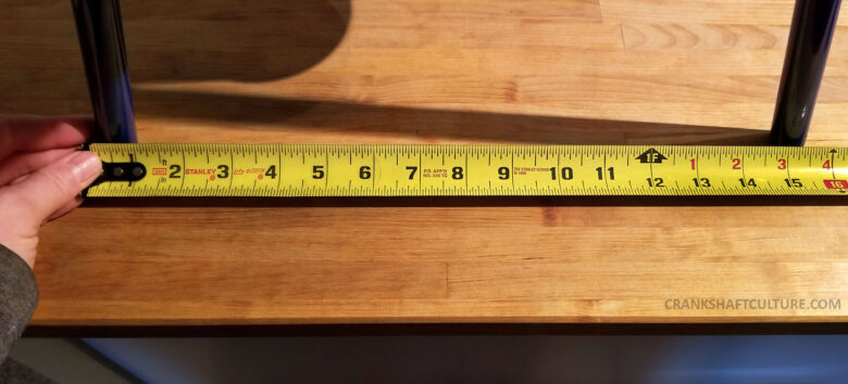 Leg measurements when installed