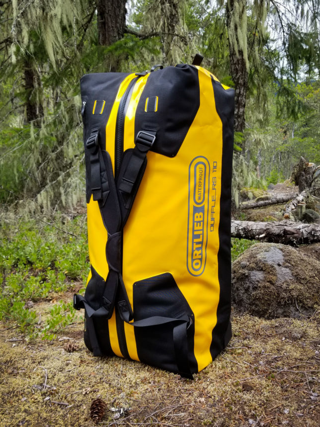 Ortlieb RS 110 duffle bag standing up