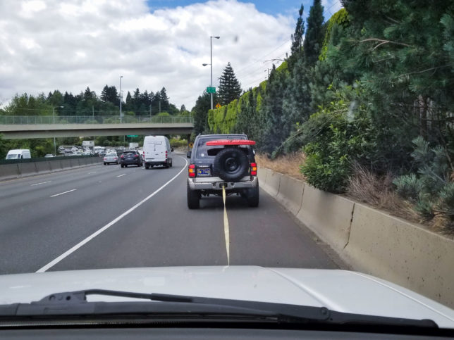 Towing anything on the shoulder of a busy interstate sucks