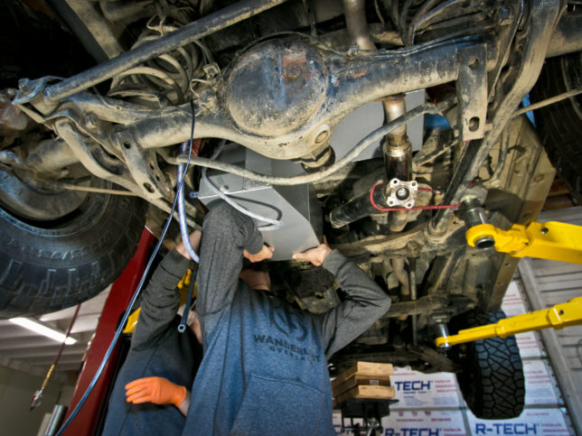 Putting the LRA tank into our Pajero