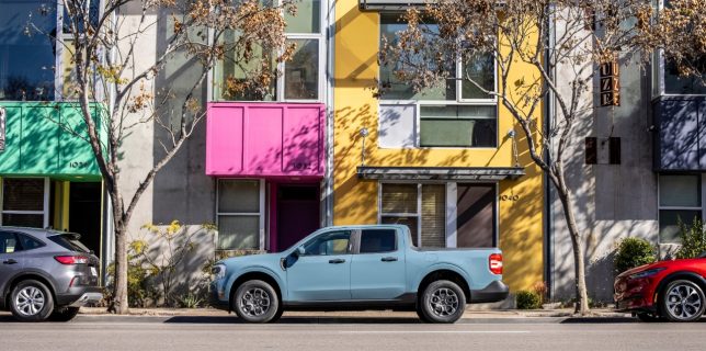 The 2022 Ford Maverick pickup looks easy to park. 