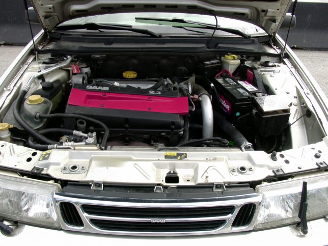 Saab 9000 2.3-liter engine.