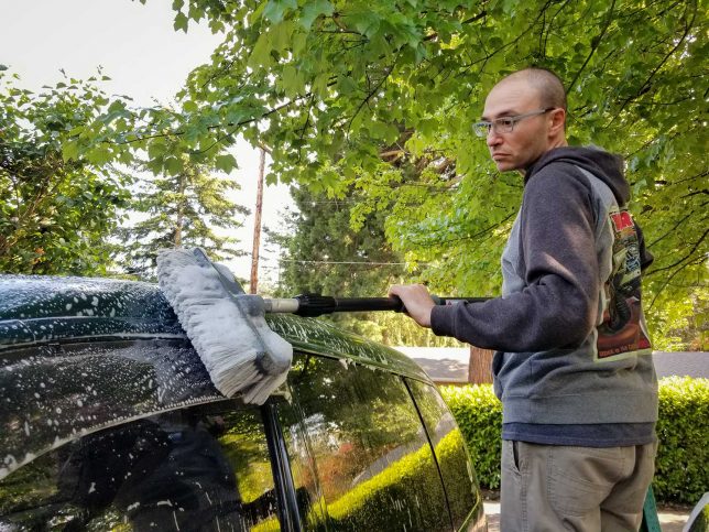 Washing our van