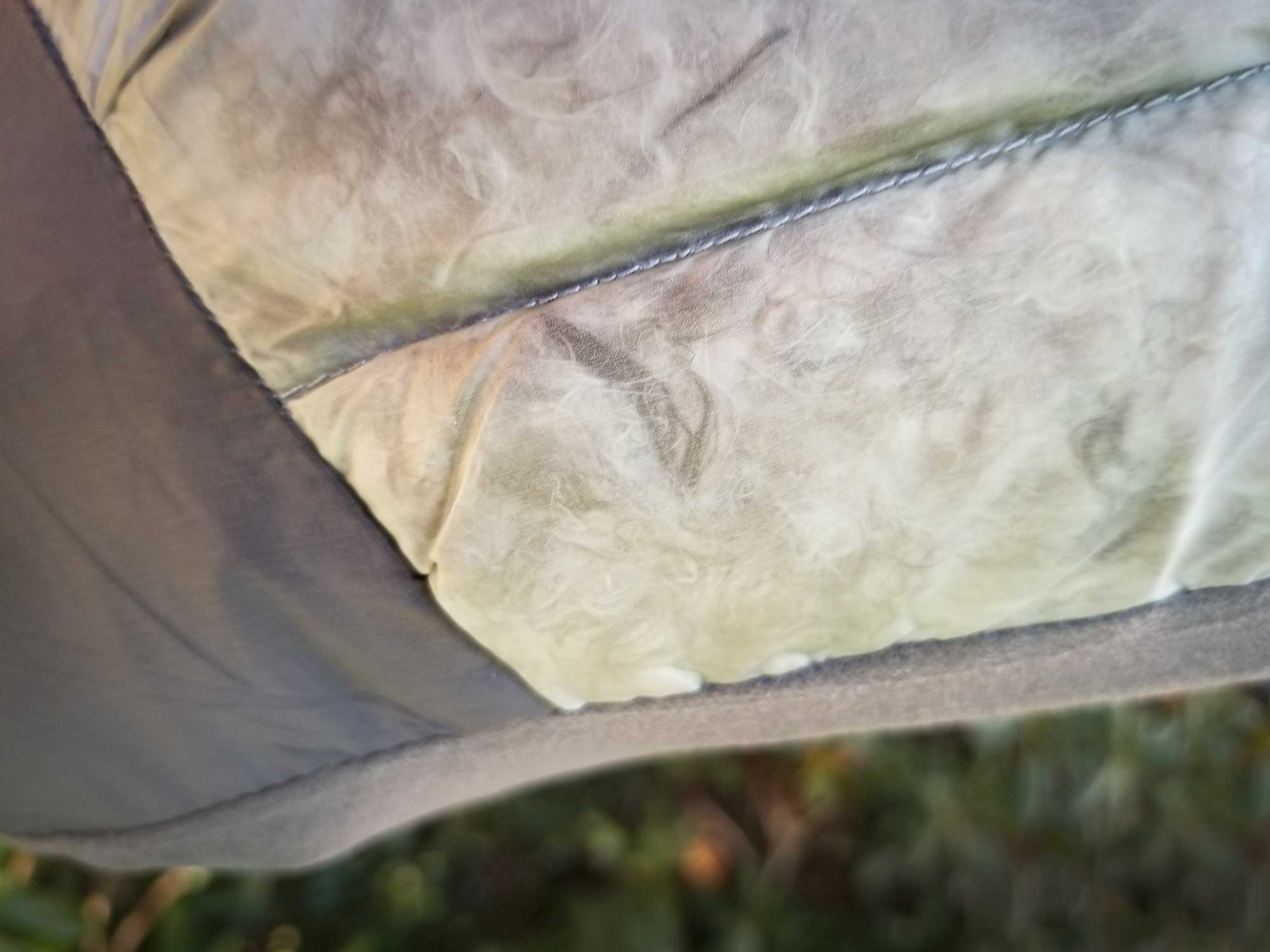 The Sea to Summit Aeros Down Pillow has carefully positioned baffles to keep down in its place.
