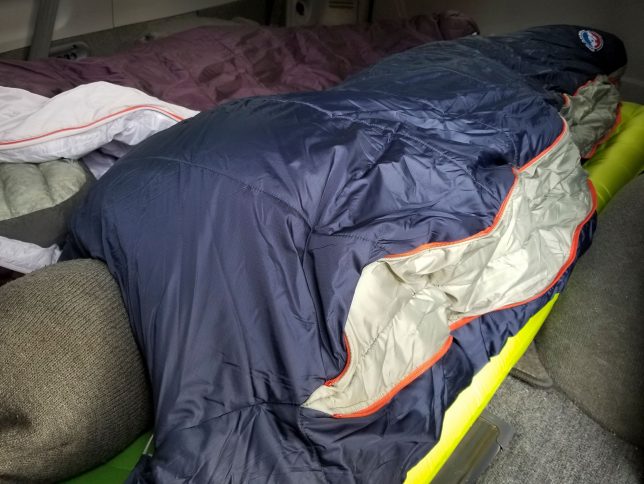 The Big Agnes Torchlite 20 sleeping bags  created custom-sized sleeping experiences.