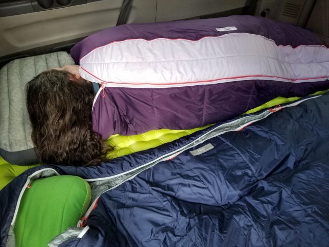 The women's Big Agnes Torchlite 20 sleeping bag allowed me to shift around effortlessly. 
