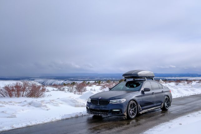 BMW 540d in the snow