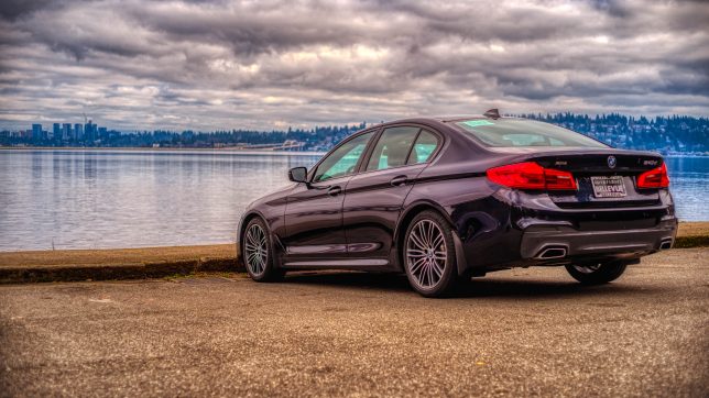 BMW 540d at the lake