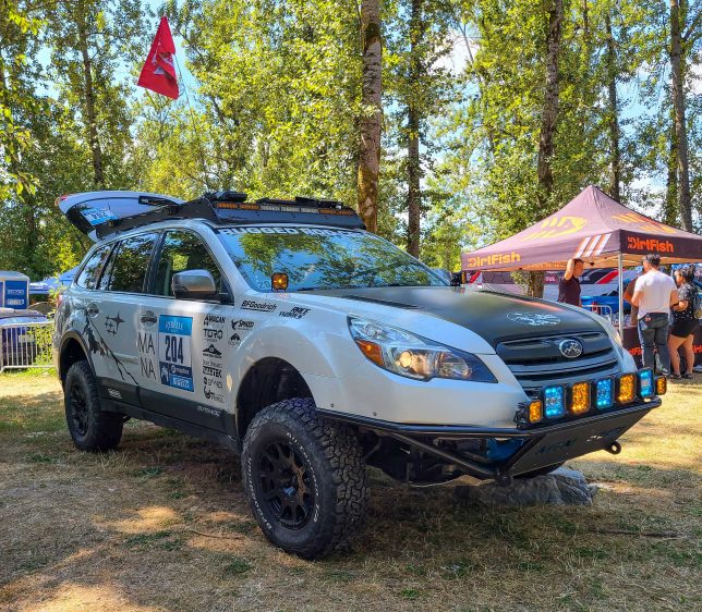 Rebelle Rally Subaru Outback at Big Northwest Meet 2023