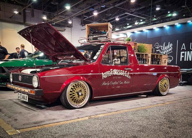 Slammed Volkswagen Caddy from Auto Finesse Co. Ltd. with a Porsche engine and rare BBS wheels.