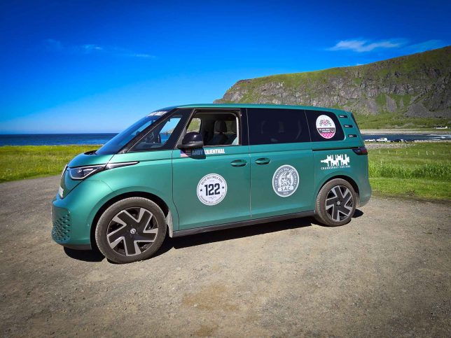 2024 Volkswagen ID. Buzz on the Lofoten Islands as part of the Baltic Sea Circle Rally