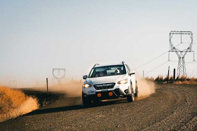 2022 Subaru Crosstrek on a time-speed-distance rally. Photo by Peng Du