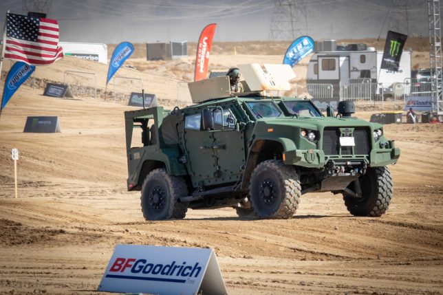 Oshkosh MRAP at the 2025 Mint 400.