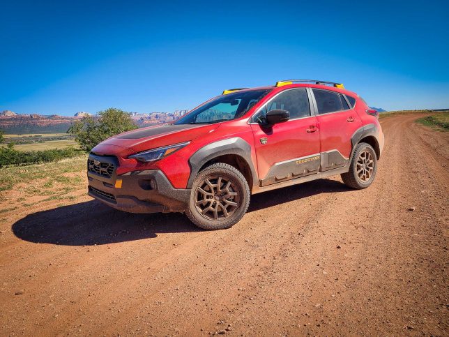 Subaru Crosstrek Wilderness on a dirt road in Utah