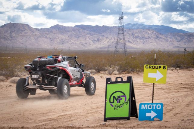 UTV going through the pits at the 2025 Mint 400.