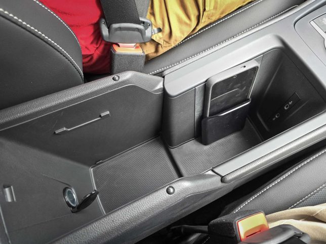 2025 Volkswagen Tiguan's wireless charging system and center stack storage system