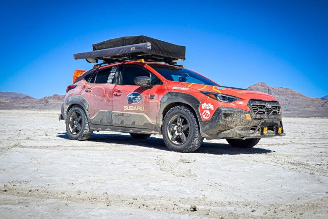 2025 Subaru Crosstrek Wilderness used on the TransAmerica Trail, complete with a host of modifications.