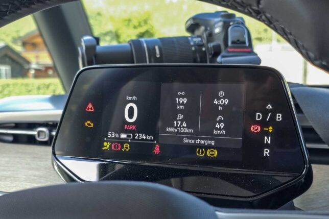 2024 early-market German-spec Volkswagen ID. Buzz driver's display