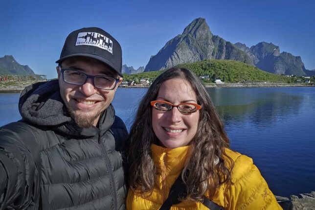 Andy and Mercedes Lilienthal on the Lofoten Islands, Norway