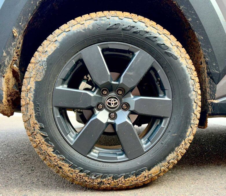 235/65/18 Dunlop Grandtrek tires on a 2026 Toyota RAV4 Woodland