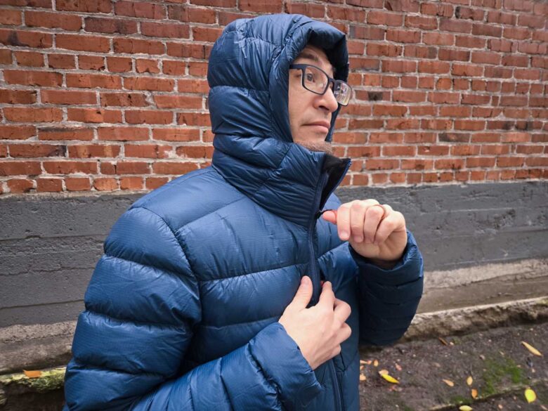 Simond Men's MT500 Hooded Down Puffer Jacket hood