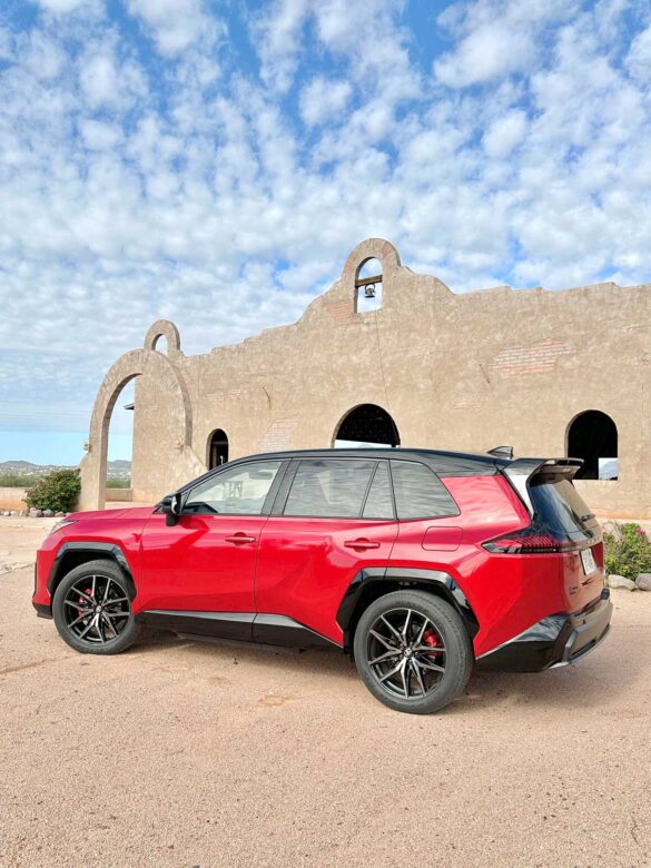 2026 Toyota RAV4 GR in front of old building.