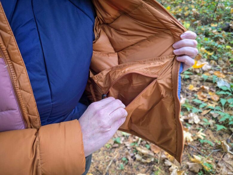 Cotopaxi Fuego Max down jacket inside pockets