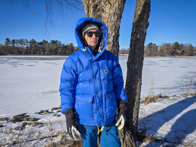 Man wearing Fjallraven Expedition Lite Down Jacket