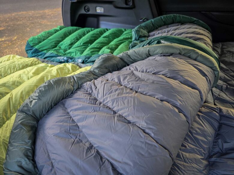 Women's and Unisex Sea to Summit Ascent Down Sleeping Bags folded over