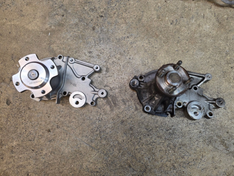 Duralast vs. OEM water pumps for a 1998 Suzuki Jimny Wide.