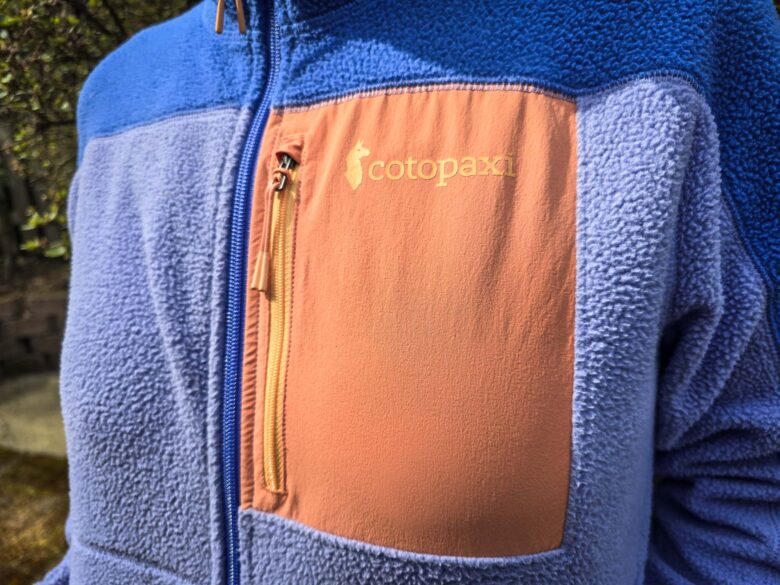 Cotopaxi Abrazo Fleece Full-Zip Jacket chest pocket zipped shut