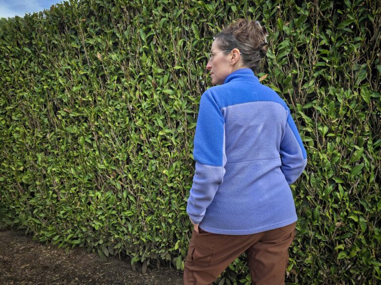 Fleece jacket back side