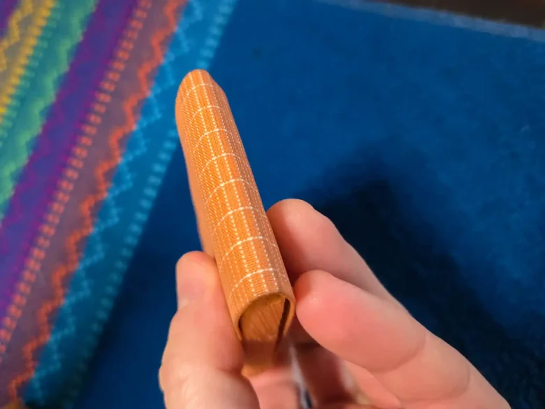 The bottom of the Peak Designs Everyday Slim Wallet in Ibis